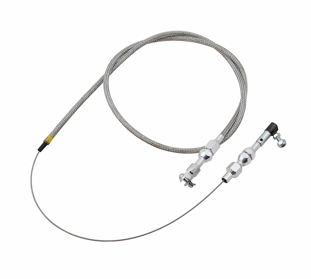 5659 – MR GASKET Throttle Cable, Universal Braided Stainless Steel 36 Inch Length With Hardware